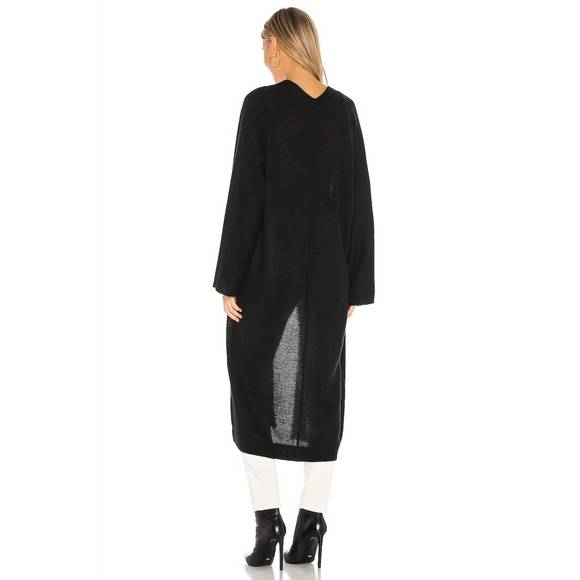 NEW 360 CASHMERE x rocky barnes jelena maxi cashmere cardigan in black - Picture 3 of 3